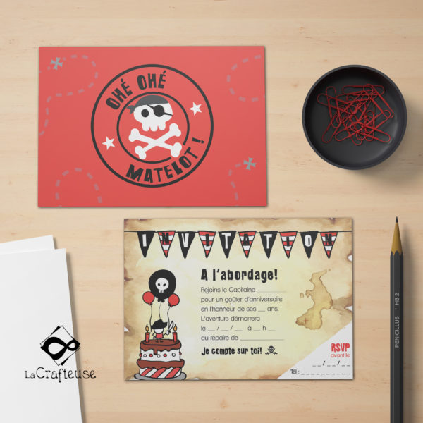 invitation anniversaire pirate