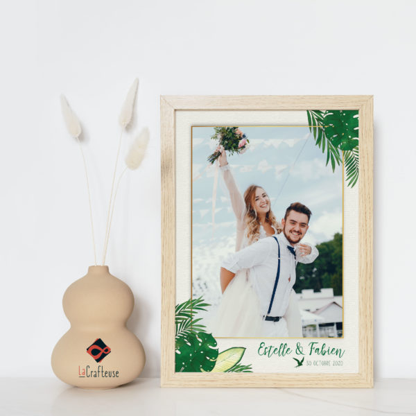 affiche personnalisable mariage tropical