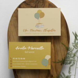 carte de visite librairie un nouveau chapitre