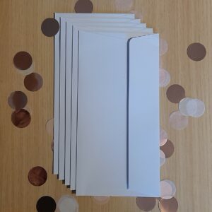 enveloppes blanc premium allongées format DL pour faire part mariage