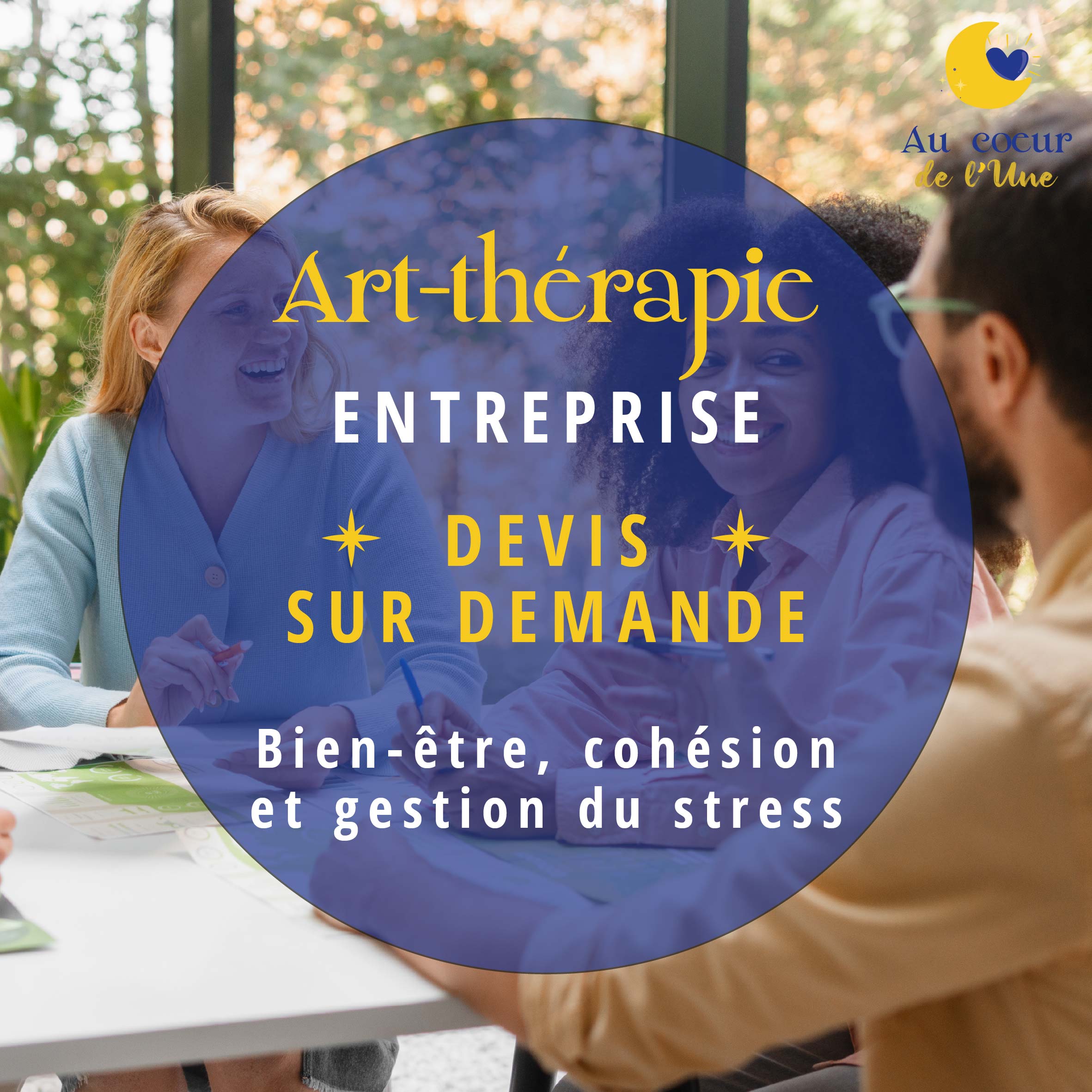 L’Atelier d’Art-Thérapie en entreprise est un espace créatif, apaisant et structurant, conçu pour favoriser le bien-être au travail, renforcer la cohésion d’équipe et soutenir la réduction du stress