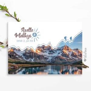 faire part mariage rando montagne avec photo